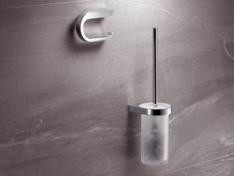 Toiletrolhouder en toiletborstelgarnituur